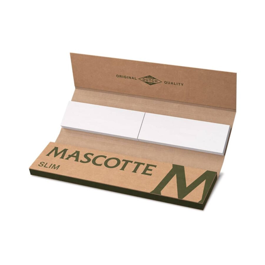 Mascotte Brown Slim Combi Rolling Paper + Tips (Magnetic Closure) - Image 2