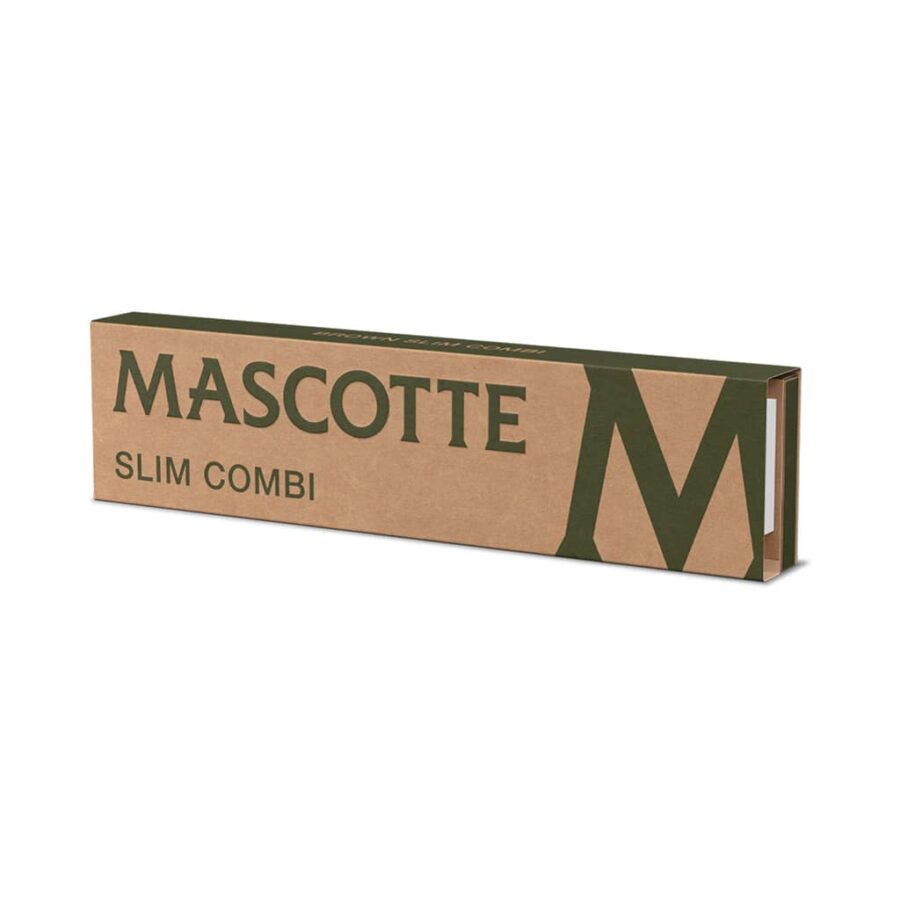Mascotte Brown Slim Combi Rolling Paper + Tips (Magnetic Closure) - Image 3