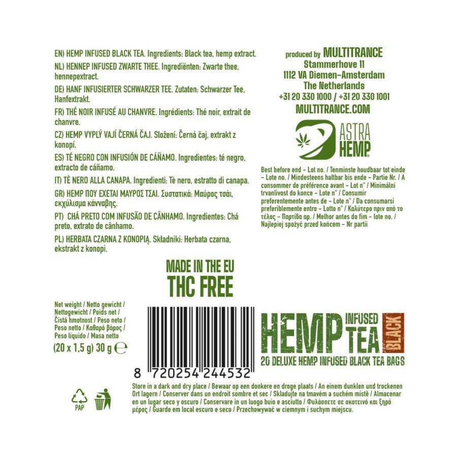 Astra Hemp 25mg Hemp Oil Tea - Black Pyramid - Image 2