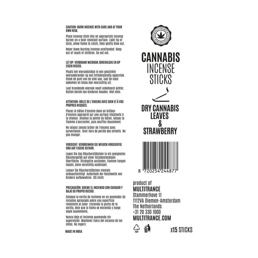 Cannabis Incense Sticks - Strawberry - Image 2