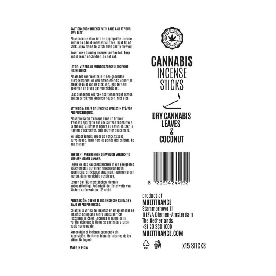 Cannabis Incense Sticks - Coconut - Image 2