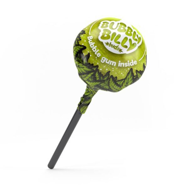 CBD lollipops Sour Apple – THC-free cannabis candy with hemp and cannabidiol, sweet no-high effects, delicious bulk and wholesale option.