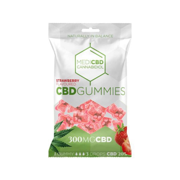 MediCBD 300mg CBD Gummy Bears – Strawberry
