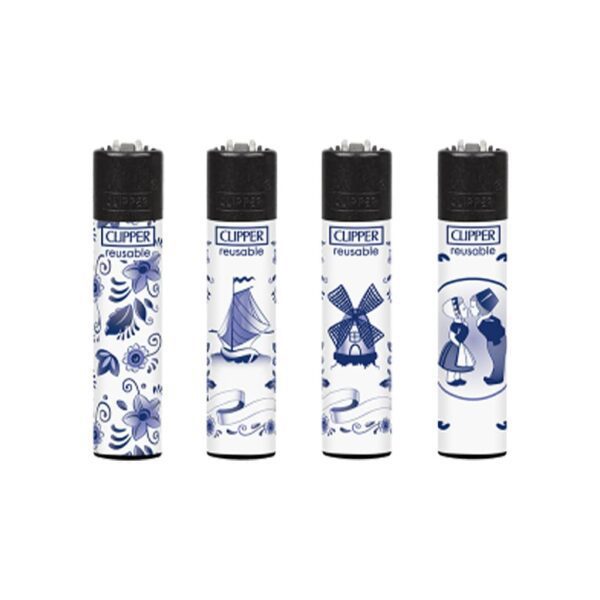 Clipper Premium Smoking Lighters – Delft Blue