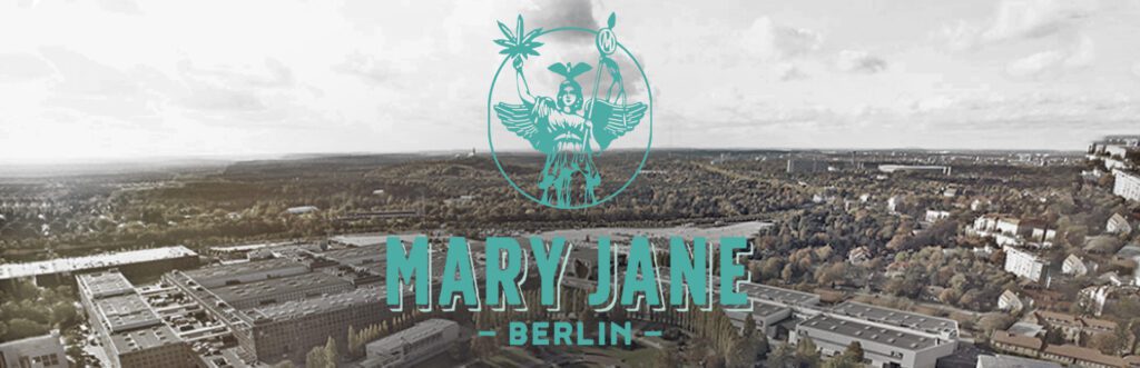 People entering the Mary Jane Berlin cannabis expo, Europe’s largest cannabis festival