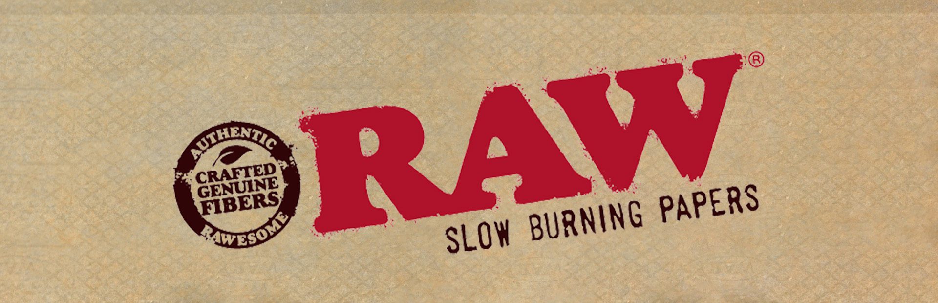 RAW rolling papers logo on natural unbleached