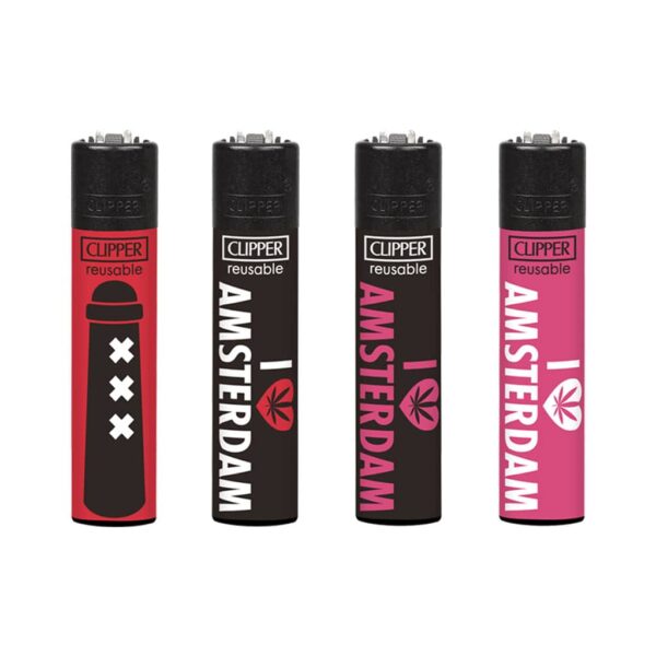 Clipper Premium Smoking Lighters – I Love Amsterdam - Wholesale Display