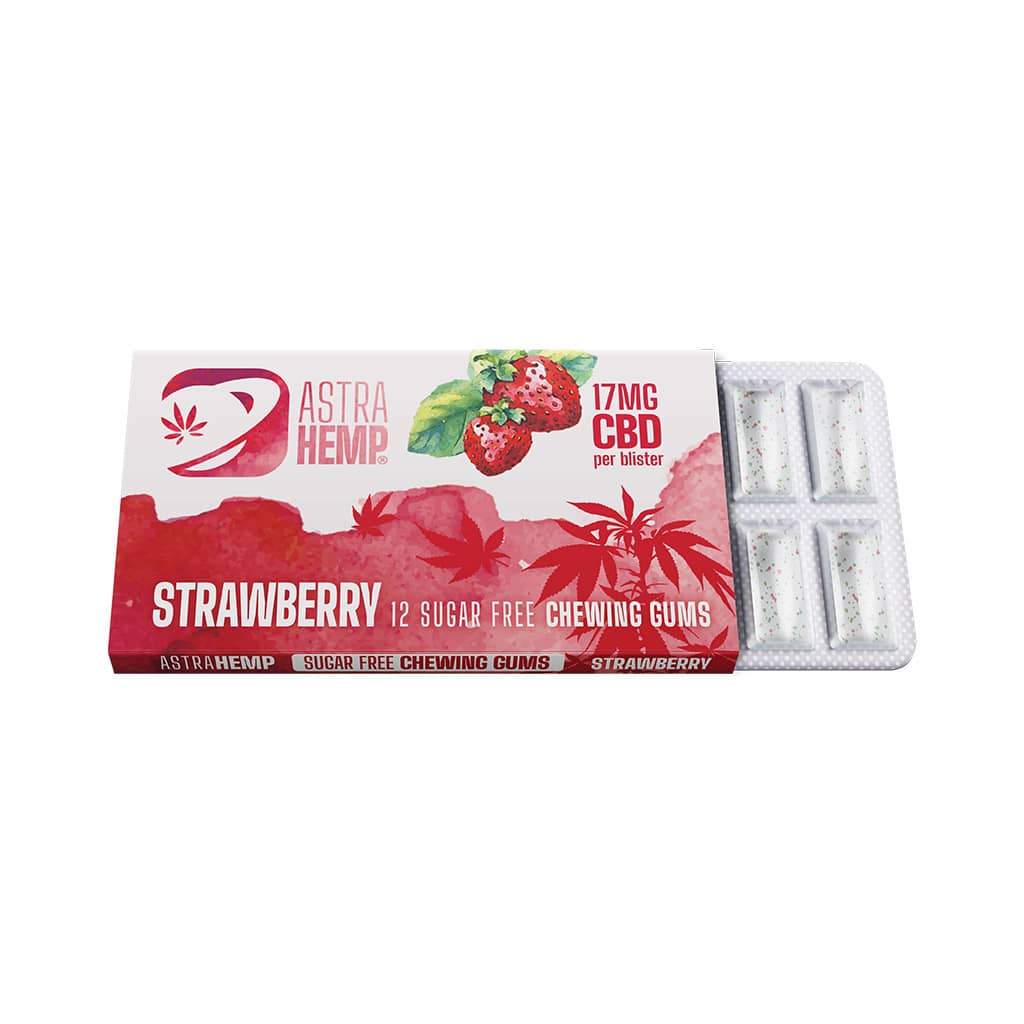 Astra Hemp Strawberry Hemp Chewing Gum (17mg CBD)