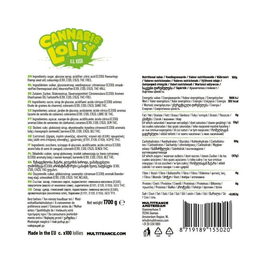 Multitrance Cannabis Lollipops - O.G. Kush Display - Image 3