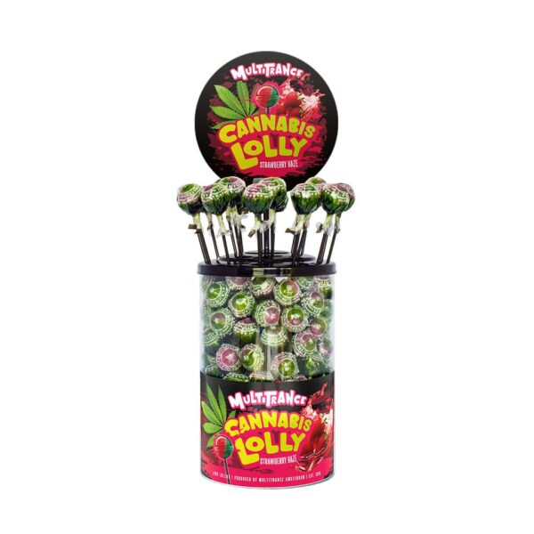 Multitrance Cannabis Lollipops – Strawberry Haze Display
