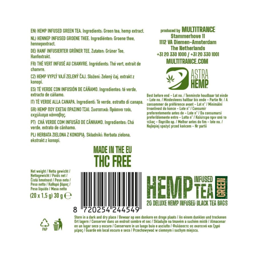 Astra Hemp 25mg Hemp Oil Tea – Green Pyramid - Image 2