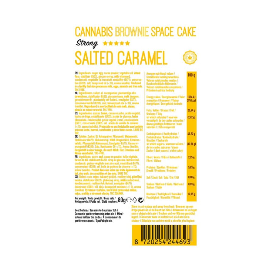 Multitrance Boxed Cannabis Brownie – Salted Caramel (Strong Flavour) - Image 3