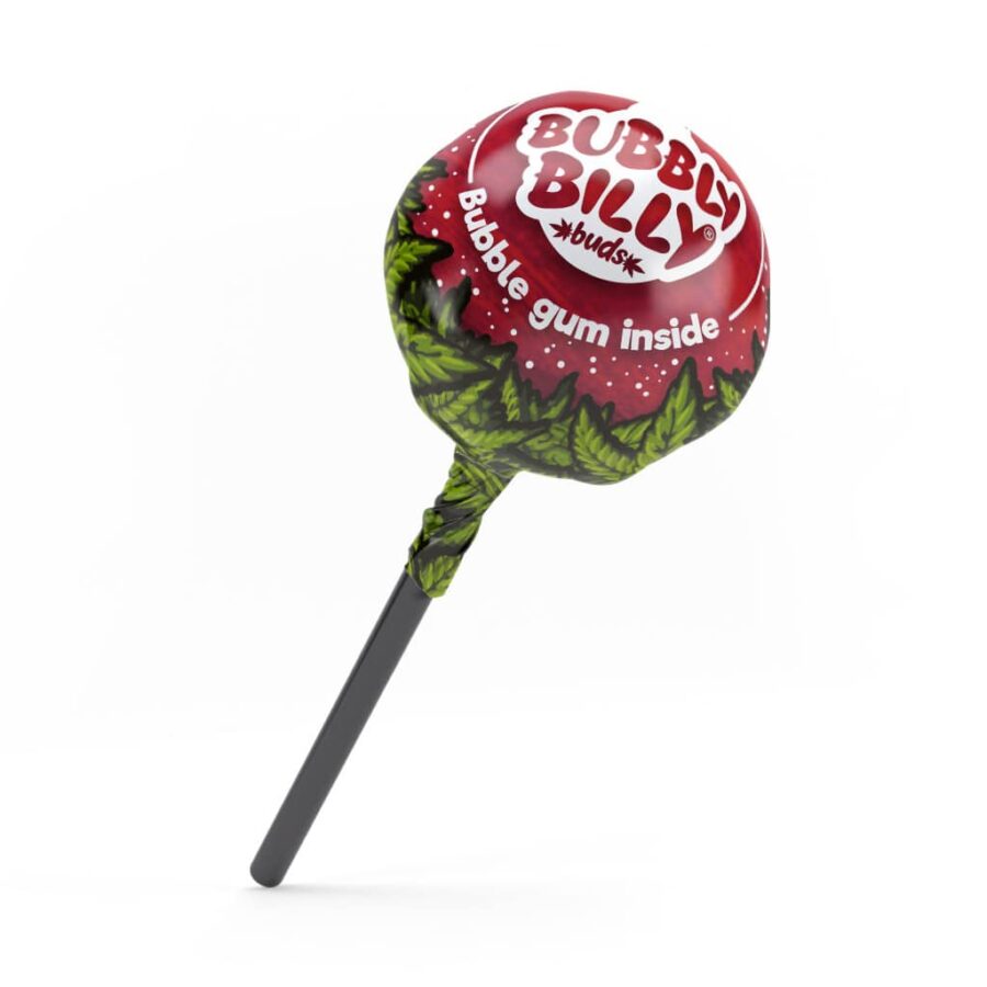 CBD lollipops Sour Raspberry – THC-free cannabis candy with hemp and cannabidiol, sweet no-high effects, delicious bulk and wholesale option.