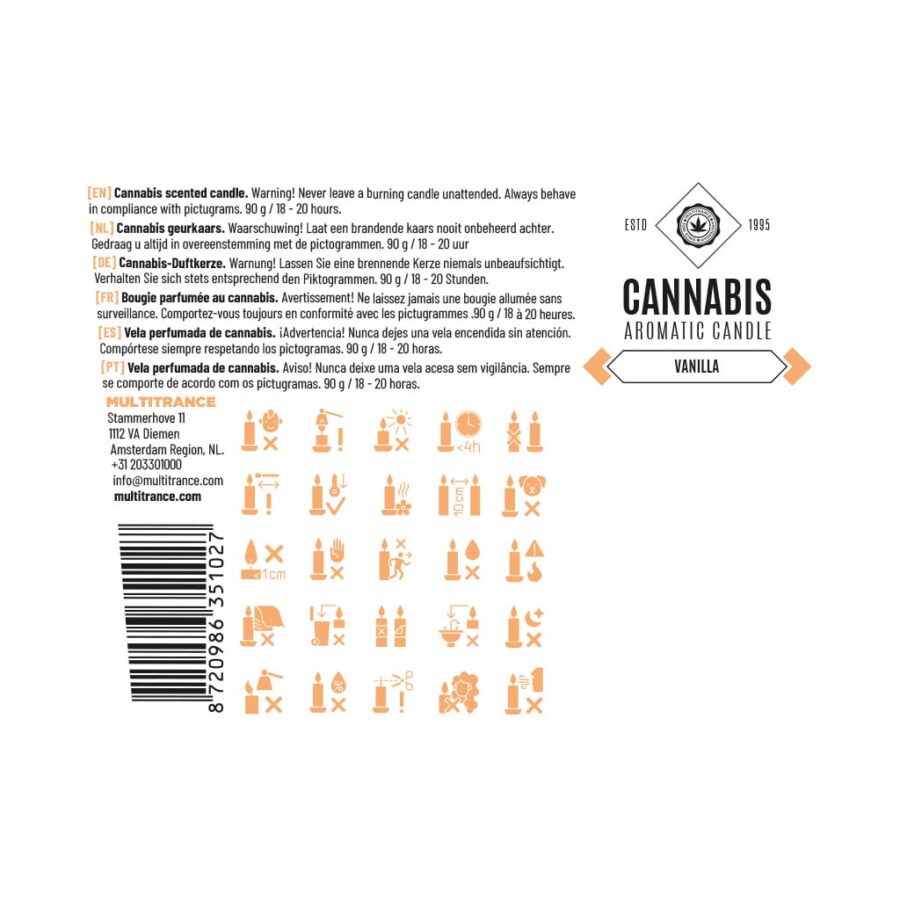 Sandal Wood Scented Cannabis Candle - Image 2