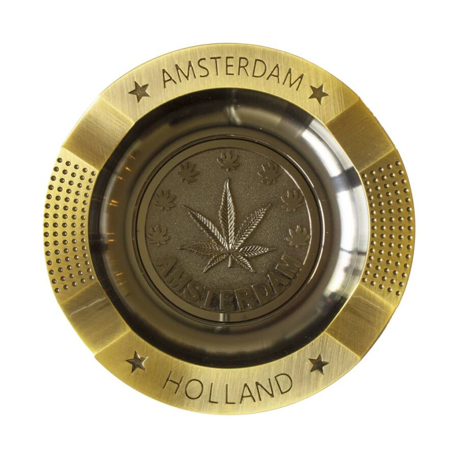 Gold Leaf Amsterdam Metal Ashtray (Display)