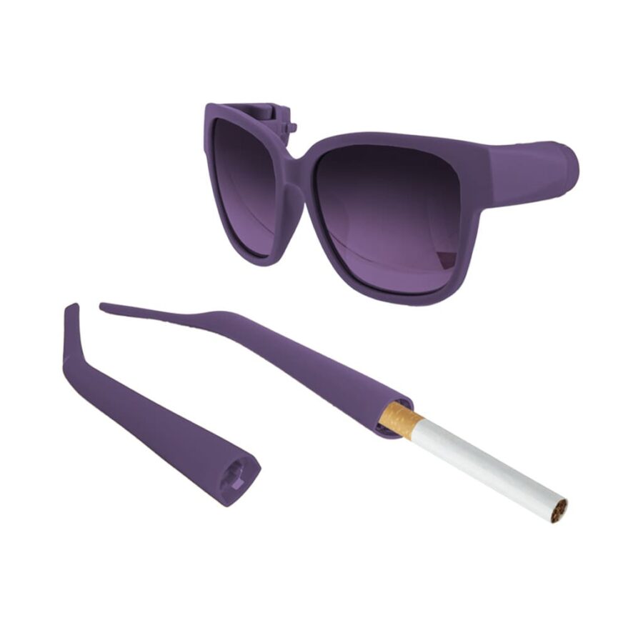 Sunglasses with Hidden Storage - Purple - Image 2