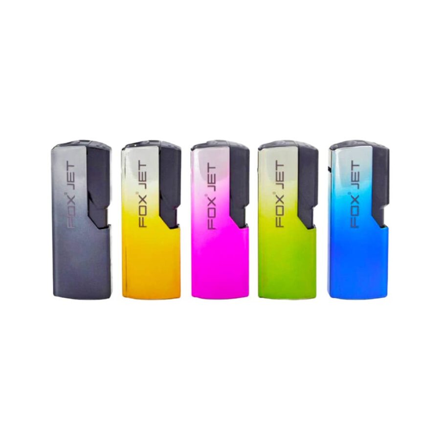 Fox Metal Lighters with Jet Flame - Mix colours (Rectangular) (25 pcs/Display)