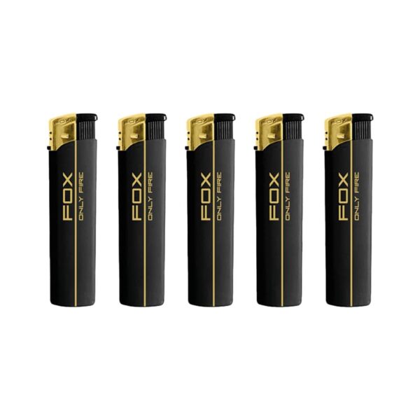 Fox Lighters - Gold Piezo (50 pcs/Display)