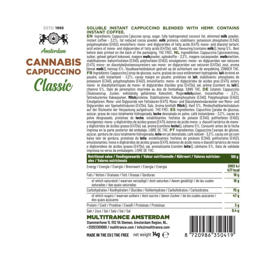 Hemp Coffee Instant Cappuccino - Multitrance - Image 3