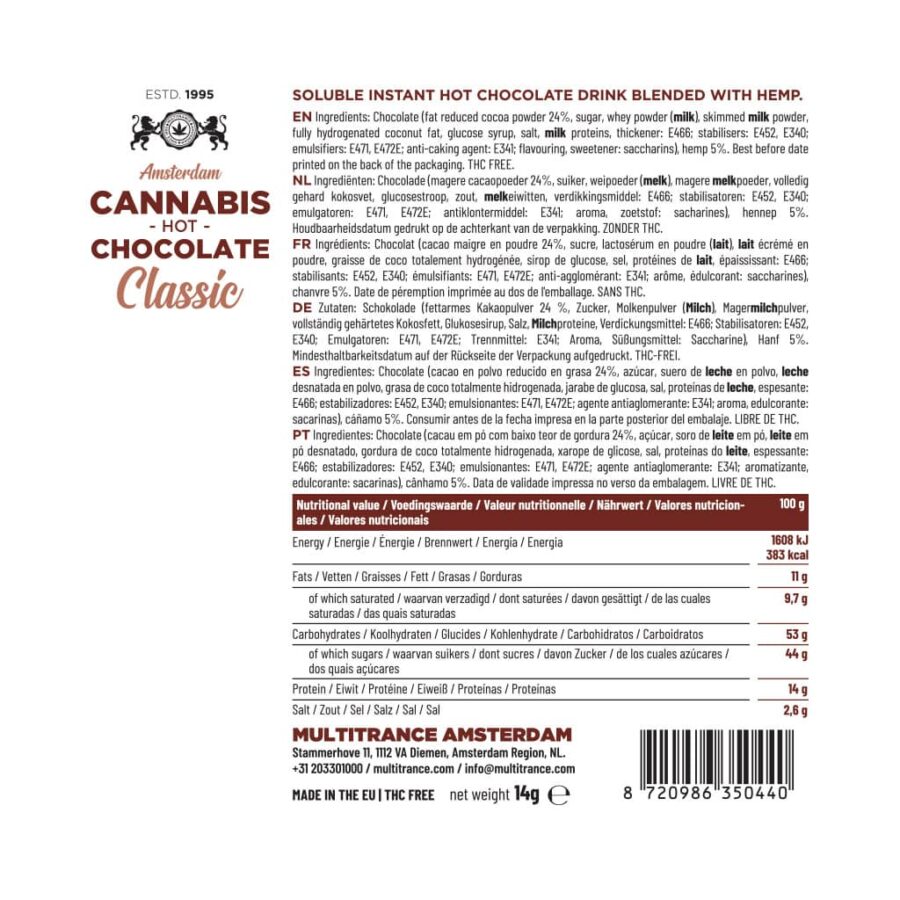 Hemp Hot Chocolate Instant - Multitrance - Image 3