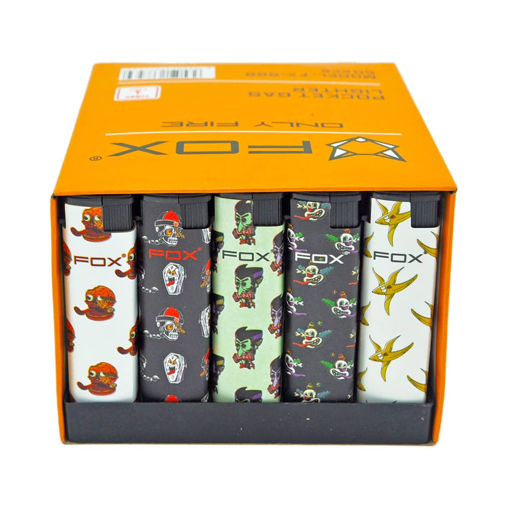 Fox Lighters with Turbo Flame - 90's Horror Cartoon Light - Wholesale Display - Image 2