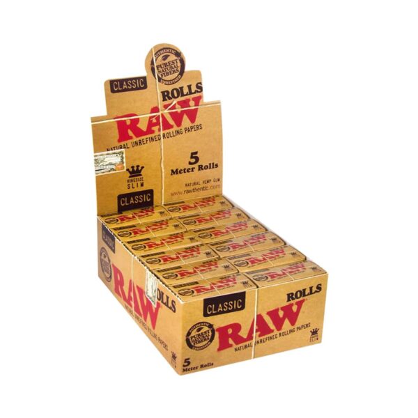 Raw Classic King Size Slim Rolls 5m Rolling Paper