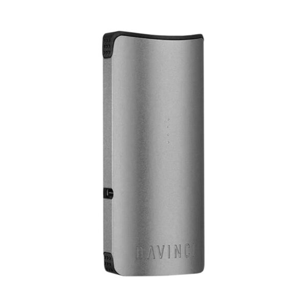 DaVinci Migro-C compact dry herb vaporizer in matte grey standing upright on a white background.