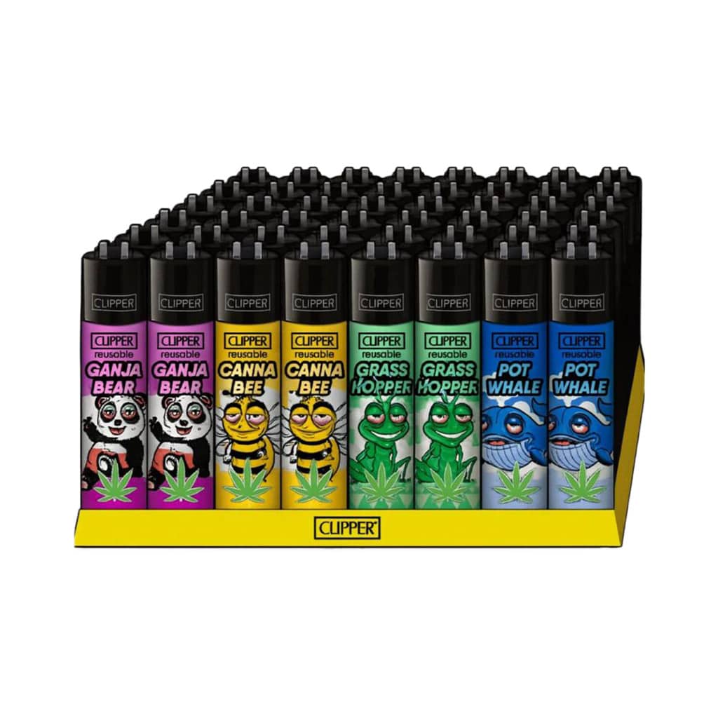 Clipper Premium Smoking Lighters – Marijuanimals - Wholesale Display - Image 2