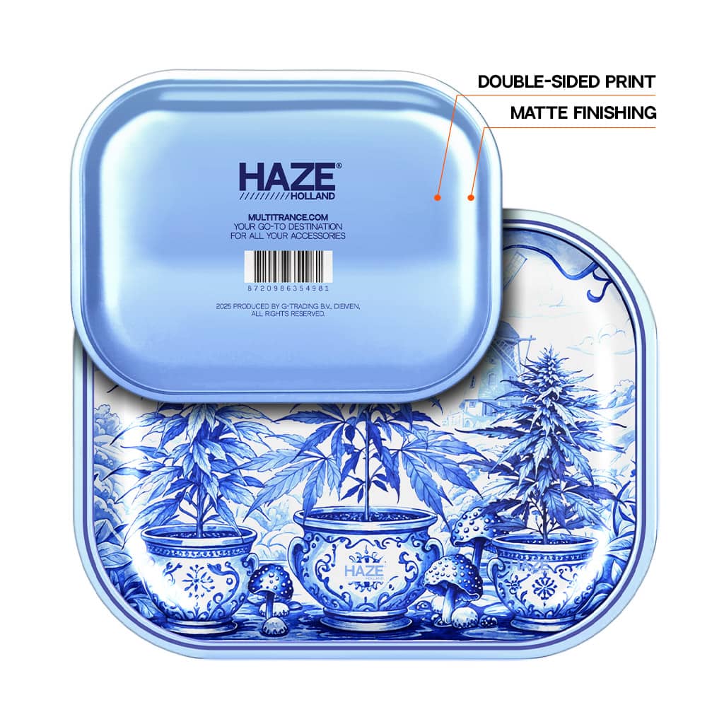 Haze Holland Metal Rolling Tray Small - Lowlands Madness - DELFT GROEN - Image 2