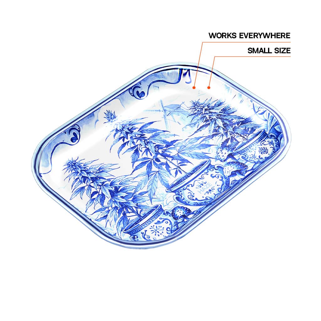 Haze Holland Metal Rolling Tray Small - Lowlands Madness - DELFT GROEN - Image 3