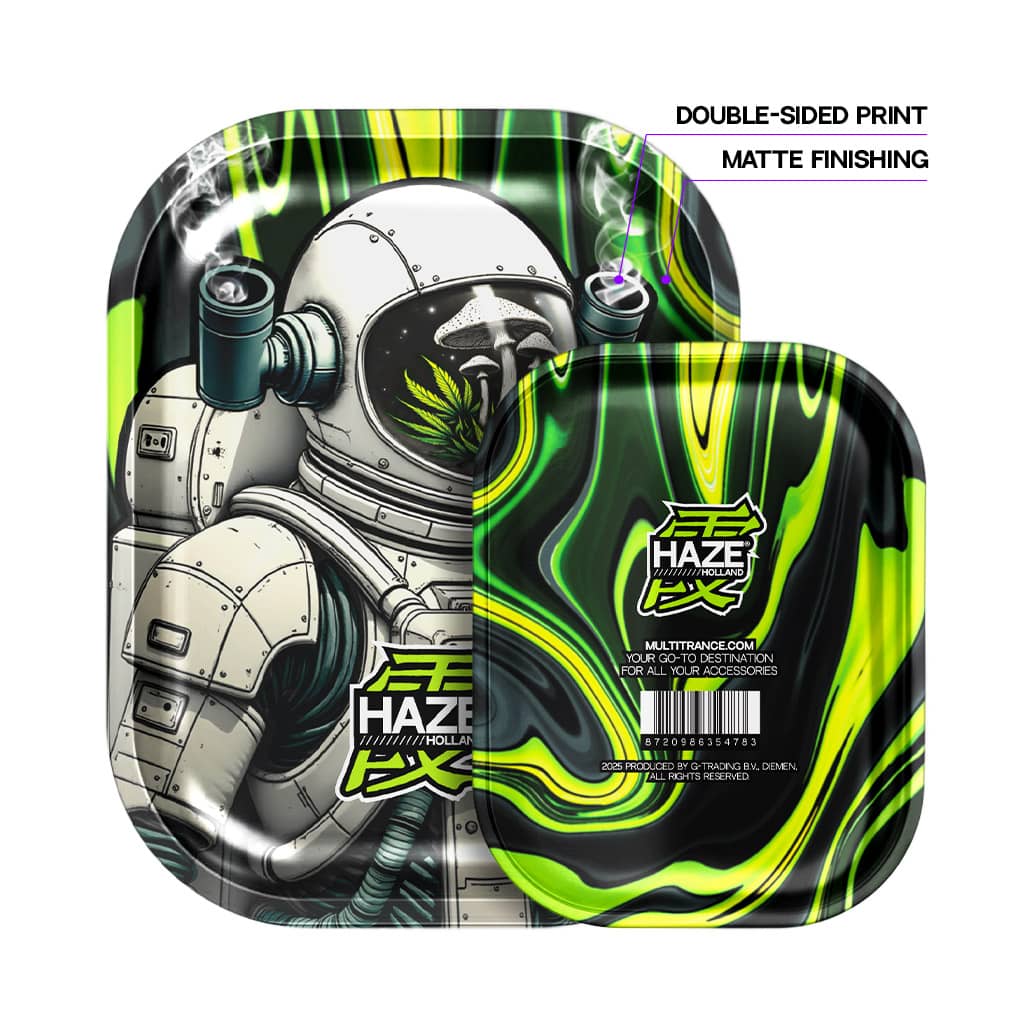 Haze Holland Metal Rolling Tray Small - Ganja Wars - ASTRO HIGH - Image 2