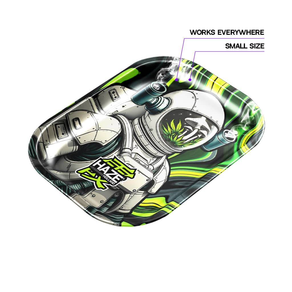 Haze Holland Metal Rolling Tray Small - Ganja Wars - ASTRO HIGH - Image 3