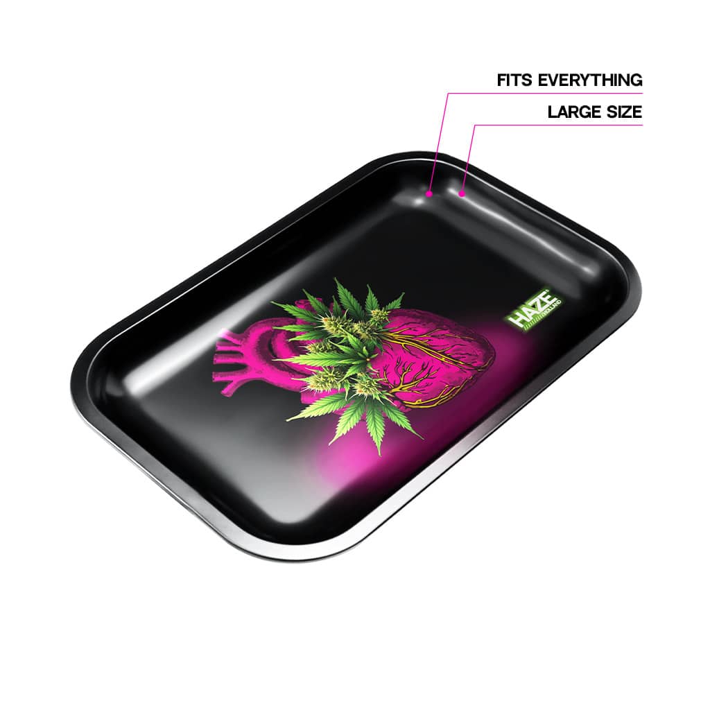 Haze Holland Metal Rolling Tray Large - Pink Vice - GREEN PULSE - Image 3