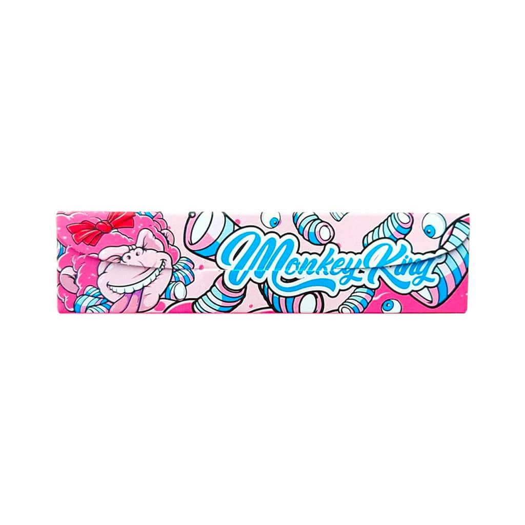 Monkey King King Size Slim Rolling Papers with Filter Tips Cotton Candy Smellpack (24pcs Wholesale Display) - Image 3
