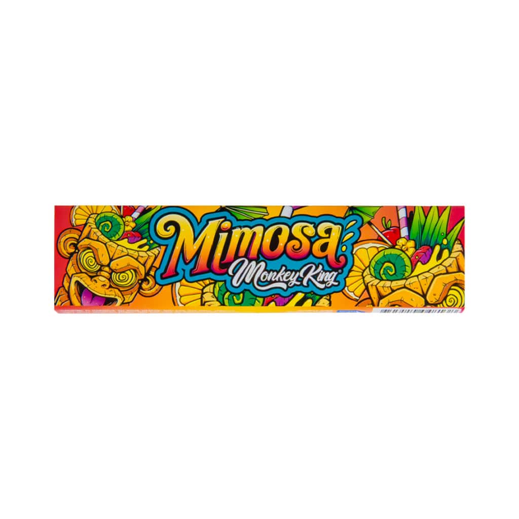 Monkey King King Size Slim Rolling Papers with Filter Tips Mimosa Smellpack (24pcs Wholesale Display) - Unbleached Paper - Image 3