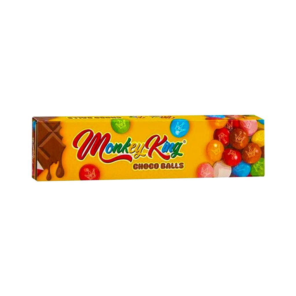 Monkey King King Size Slim Rolling Papers with Filter Tips Choco Balls Smellpack (24pcs Wholesale Display) - Unbleached Paper - Image 3