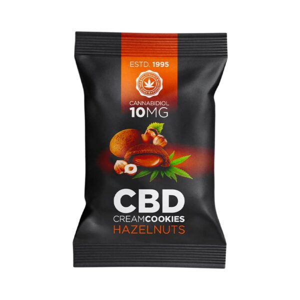 Multitrance CBD Cream Cookies (10mg) - Hazelnuts - Carton (24 Cookies)