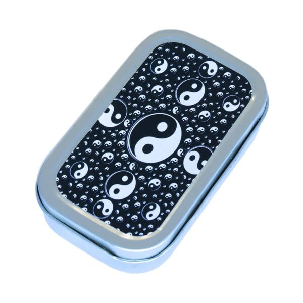 Metal Storage Box Small Black Ying-Yang