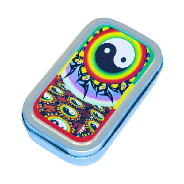 Metal Storage Box Small Rasta Ying-Yang