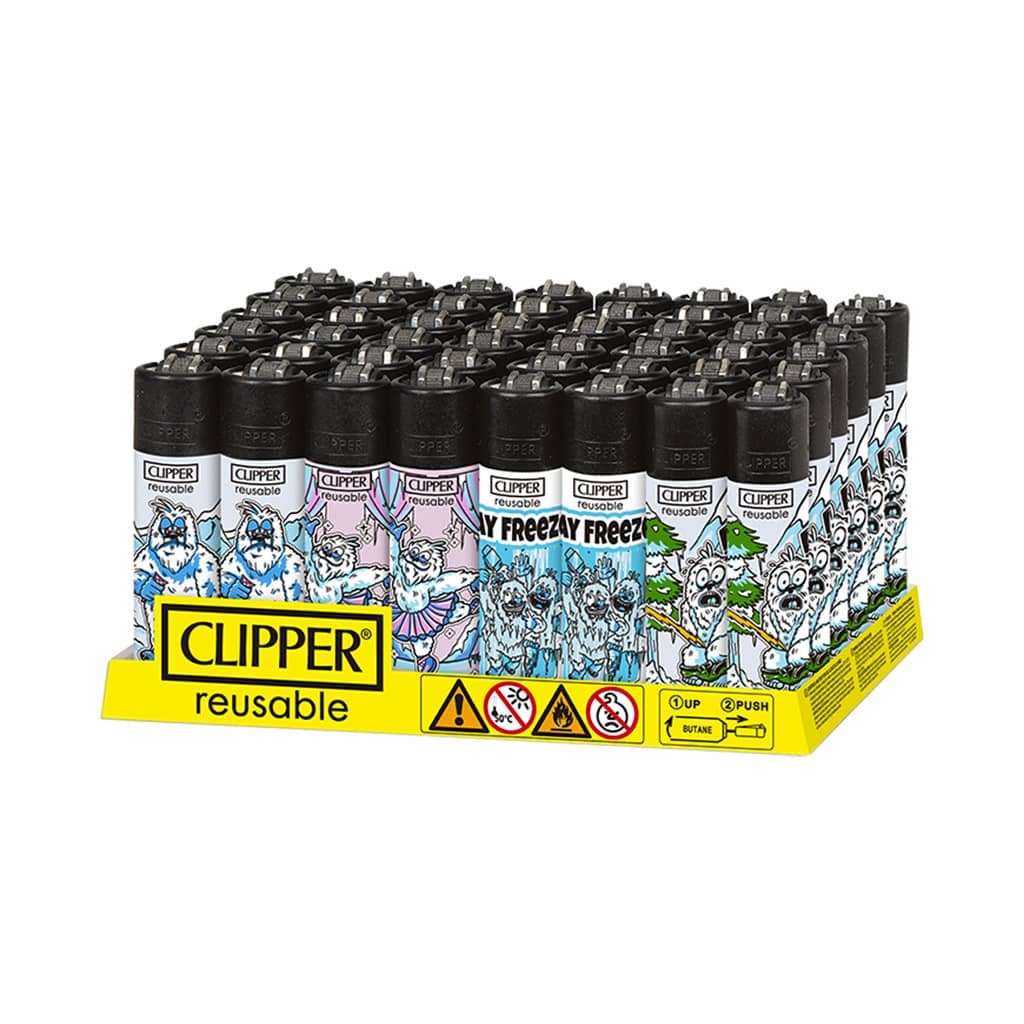Clipper Premium Smoking Lighters - Frozen Yeti - Wholesale Display - Image 2