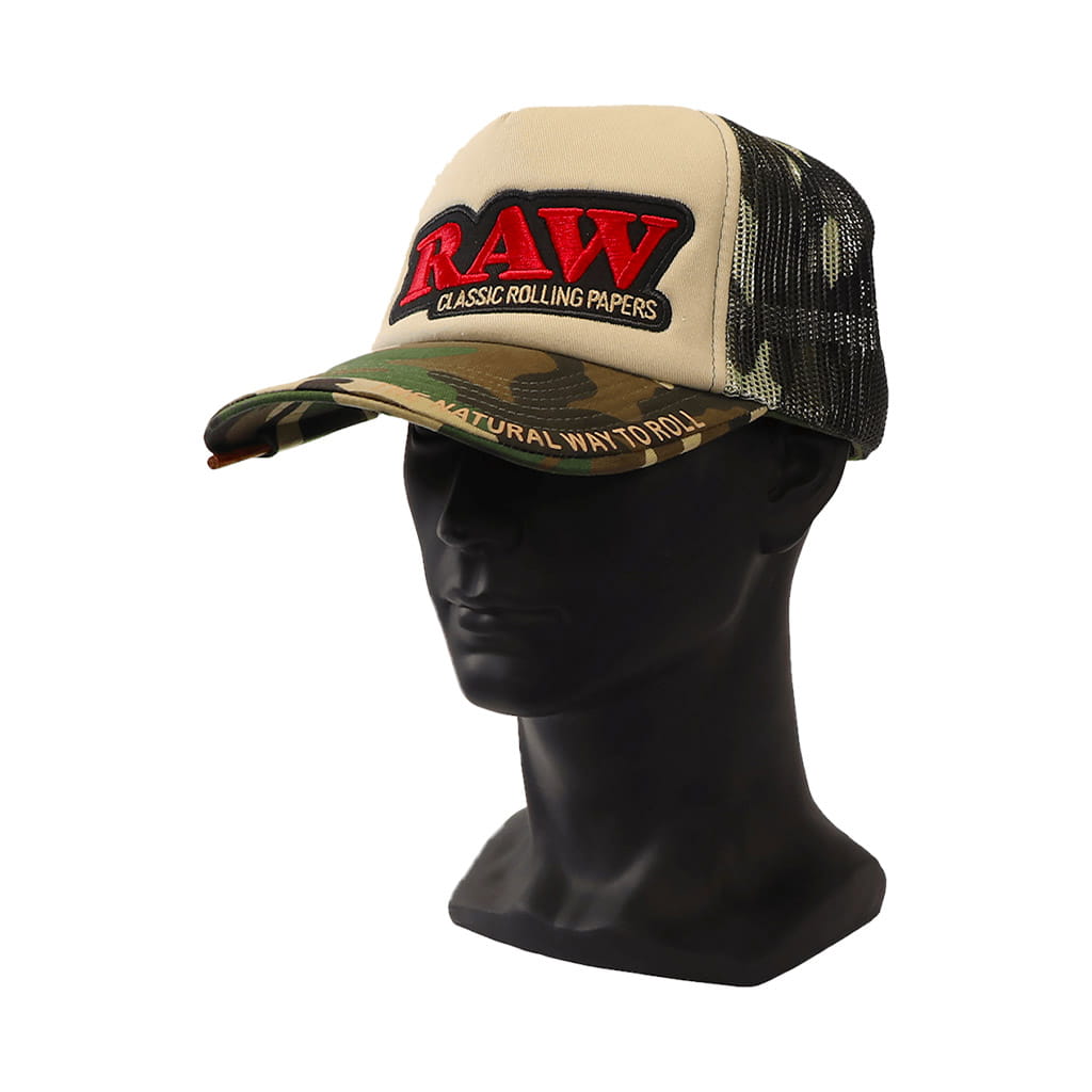 RAW Trucker Hat - Camo and Beige - Image 2
