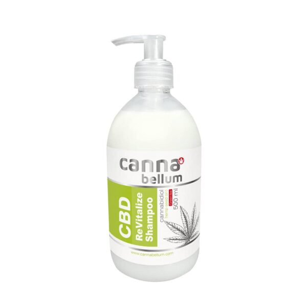 Cannabellum CBD ReVitalize Shampoo - Cannabidiol, Green Tea & Hemp Oil for Visibly Stronger, Glossier Hair, 500ml