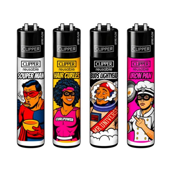 Clipper Premium Smoking Lighters - Everyday Heroes - Wholesale Display