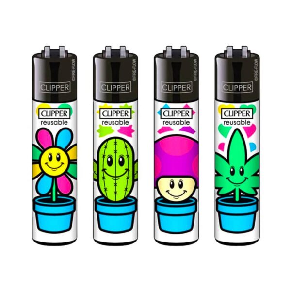 Clipper Premium Smoking Lighters - Grow Pots - Wholesale Display