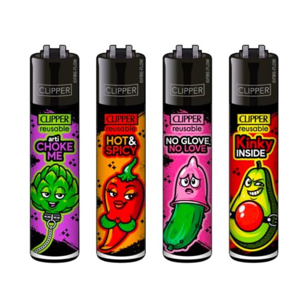 Clipper Premium Smoking Lighters - Porn Slogan #9 - Wholesale Display