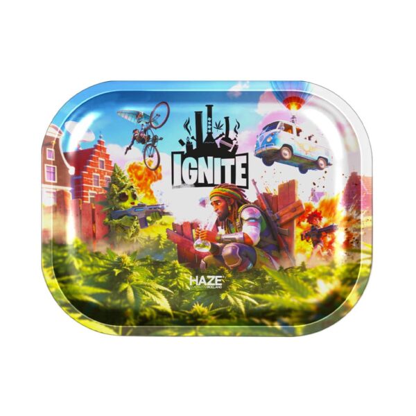 Haze Holland Metal Rolling Tray Small - Pixel High - IGNITE