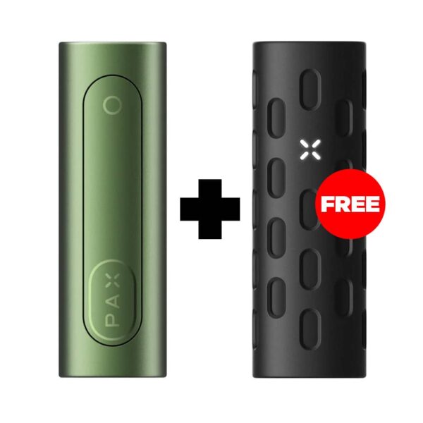 PAX Labs PAX Flow Vaporizer - Greenstone + Free Pax Grip Sleeve
