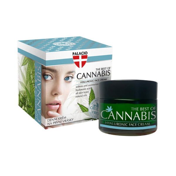 Palacio Cannabis Face Cream for First Wrinkles - CBD, Hyaluronic Acid & Hemp Oil Formula, 50ml