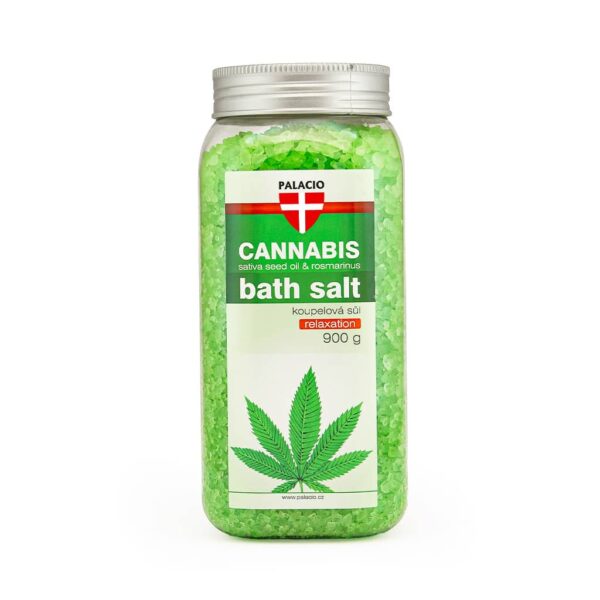 Palacio Cannabis Rosmarinus Bath Salt 900g - Hemp & Rosemary Formula for a Refreshing Bath Experience