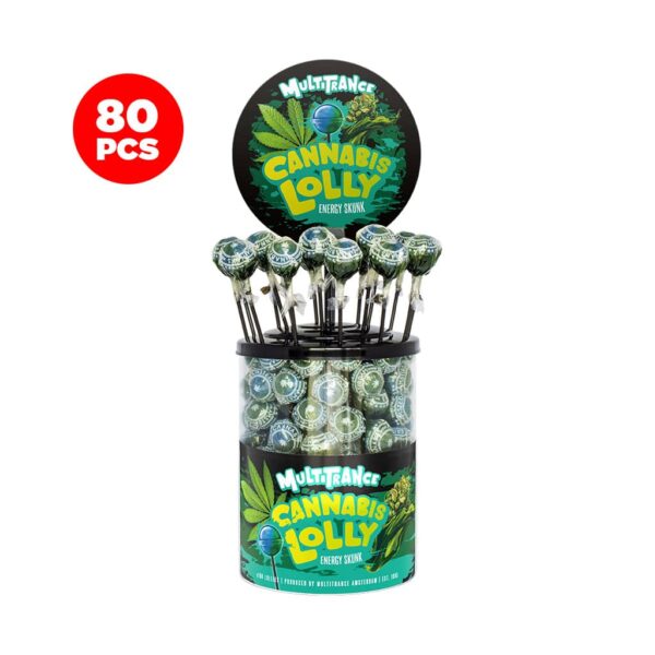Multitrance Cannabis Lollipops - Energy Skunk Display 80 pcs